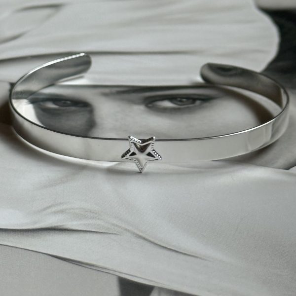 Pulsera Esclava Estrella Silver - Colección Brasil - Ajustable - 1 unidad