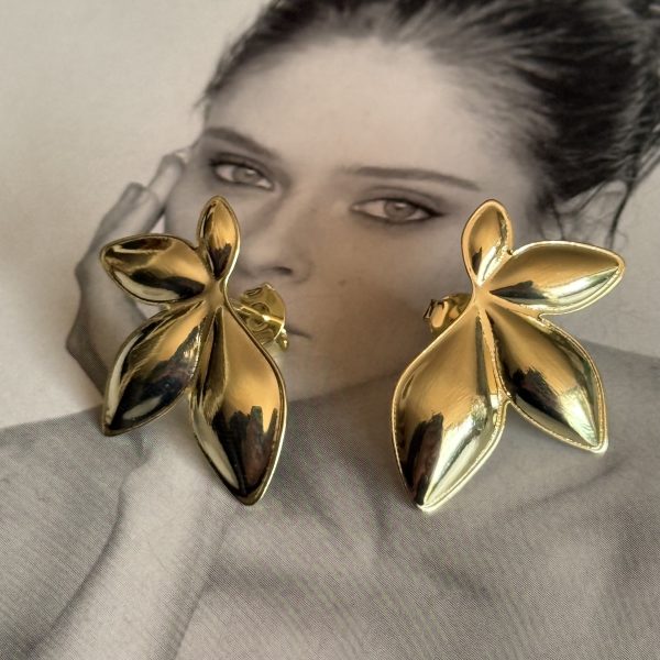 Aro Olivia Gold - Colección Brasil - 25 mm - 1 par