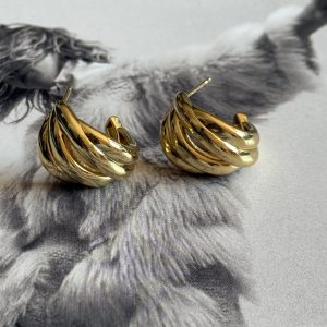 Aro Andrea - Colección Gold Addict - 18 mm - 1 par