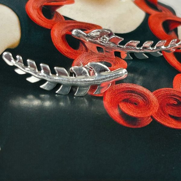 Aro Helecho Silver - Colección Brasil - 30 mm - 1 par