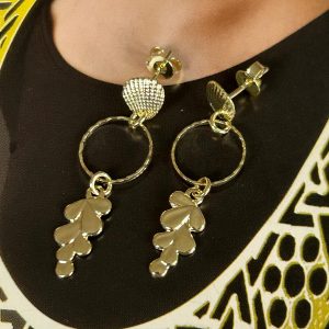 Aro Emma Gold - Colección Brasil - 35 mm - 1 par