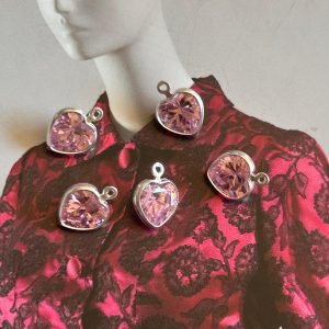 caedddfe-13af-4e97-bbd0-75ff712ad62a Pendant Corazón Cristal Rosa Silver - Colección Brasil - 12 mm - 1 unidad