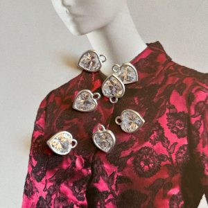 d07abc19-74f0-40c0-a122-027946419810 Pendant Corazón Clear Cristal Silver - Colección Brasil - 10 mm - 1 unidad