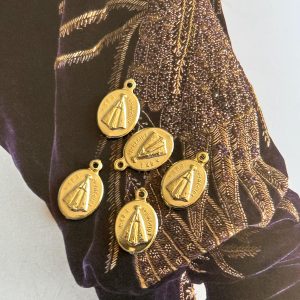 Pendant Virgencita Mini Gold - Colección Brasil - 12 mm - 1 unidad