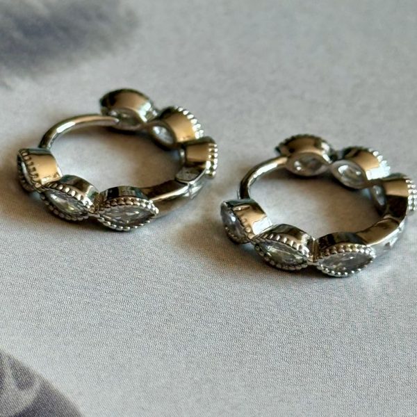 Aro Florencia - Colección Gold Addict - 14 mm - 1 par - Rodio