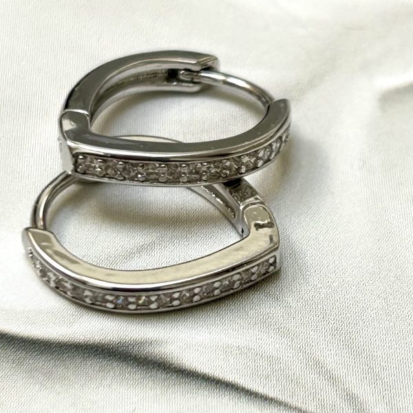 Aro Nelda - Colección Gold Addict - 16 mm - 1 par - Rodio