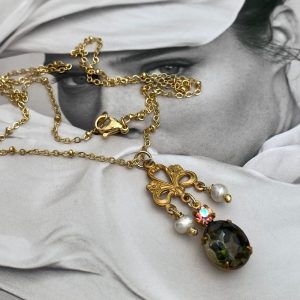 Collar La Empertariz Gold Cristales Checos Colección Praga One of a Kind