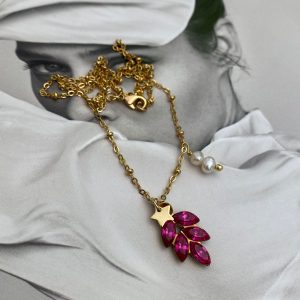 Collar Margarette Gold 18k Cristales Checos Colección Praga One of a Kind