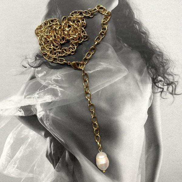 Collar / Pulsera La Perla ( pulsera 3 vueltas ) Cadena de 55 cm Ajustable Colección Boutique Gold Addict Gold