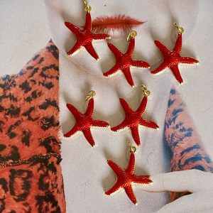 Estrella Mar Rubí Gold 2cm Colección Deep Ocean