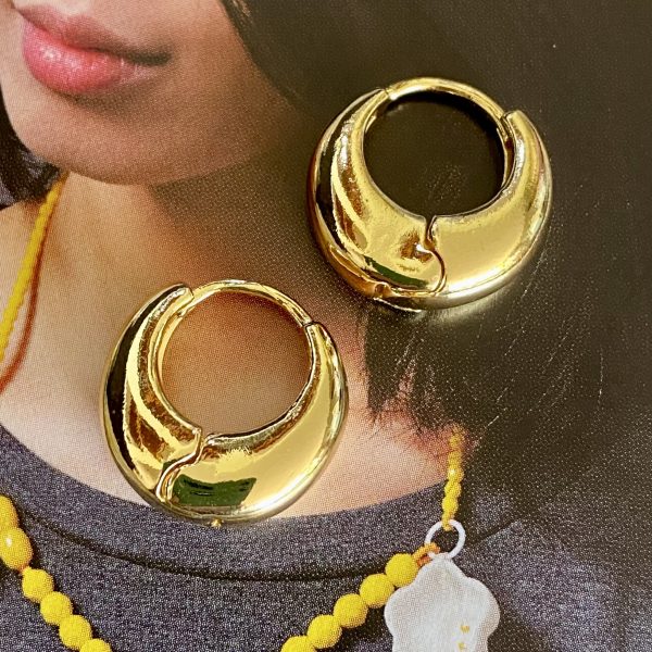 Aro Liz Gold 1.8 cm Colección Gold Addict 1 Par