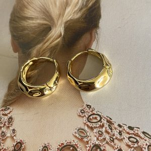 Aro Michelle Gold 1.8 cm Colección Gold Addict 1 Par