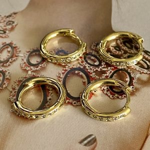 Aro Argollita Clásica Gold 1.4 cm Colección Gold Addict 1 Par