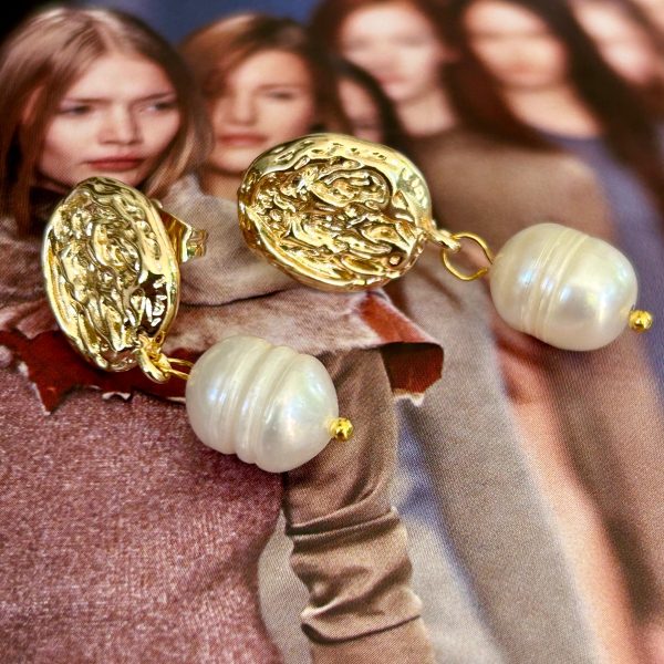 Aro Magda Perla Gold 3.5cm Colección Gold Addict