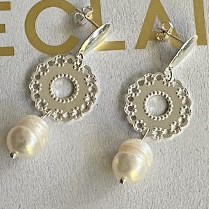 Aro Madrid Perla Silver 5 cm Colección Boutique