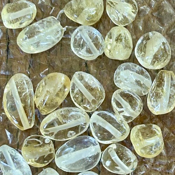 Piedra Citrino 0.7 cm Pack 22 unidades aprox  Colección Texturas & Colores
