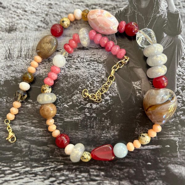 Collar Amparo 45 cm + alargue Colección Texturas & Colores