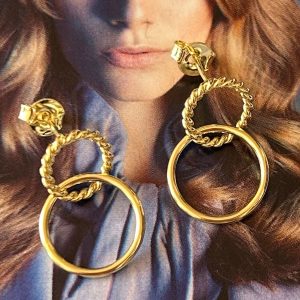 Aro Alicia Gold - Colección Brasil - 20 mm - 1 par