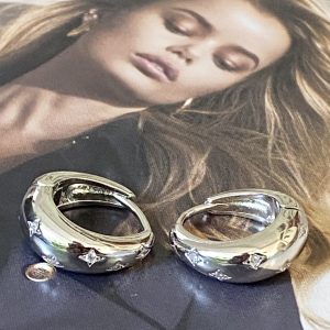 Aro Constelación Rodio 1.6 cm Colección Gold Addict