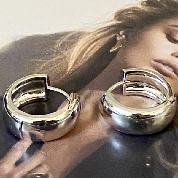 Aro Paulina Rodio 1.5cm Colección Gold Addict