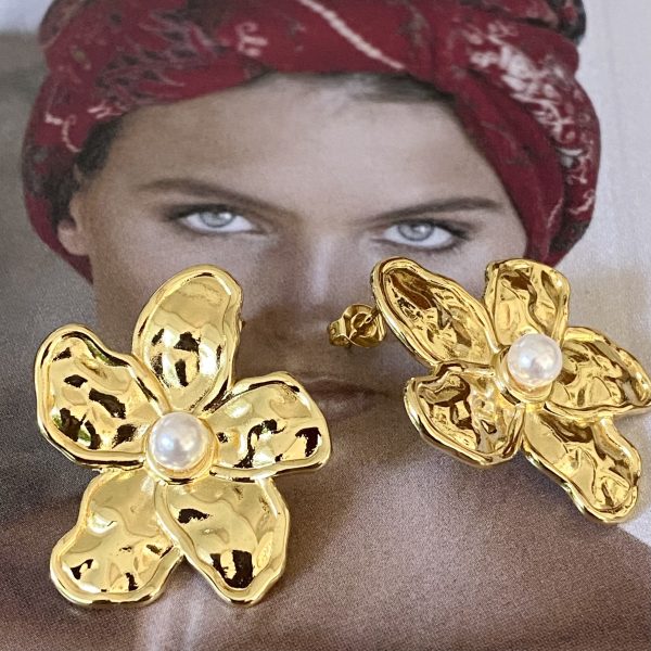 Aro Flor Gold 3 cm Colección Gold Addict