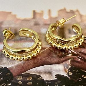 Aro Isabel Gold 1.8 cm Colección Gold Addict