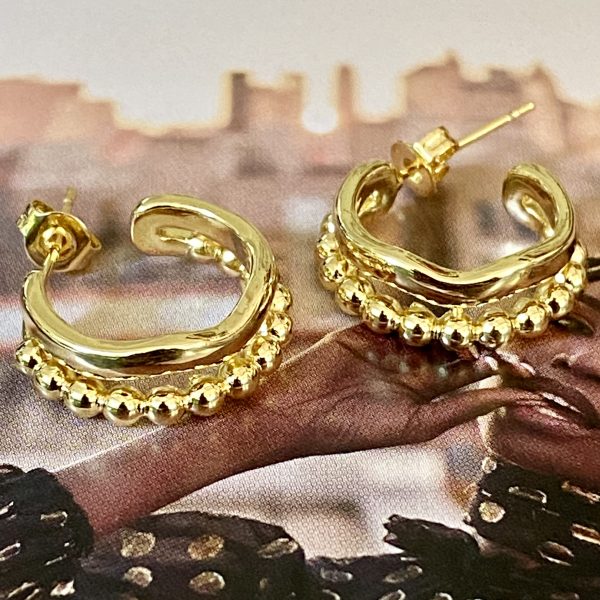 Aro Isabel Gold 1.8 cm Colección Gold Addict