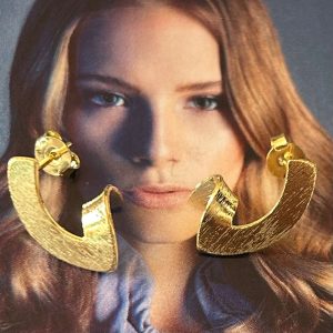 Aro Laura Gold - Colección Brasil - 18 mm - 1 par