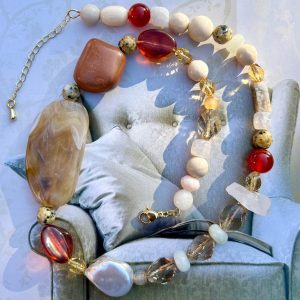 Collar Pabla Gold Texturas & Colores 45 cm