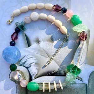 Collar Barbara Gold Texturas & Colores 45 cm