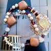 Collar Valeria Gold Texturas & Colores 45 cm