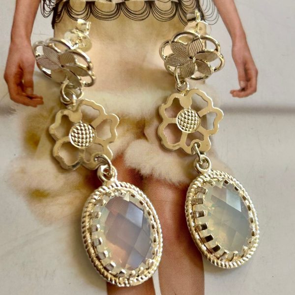 Aro Flores Margaritas Silver 5 cm Colección Boutique