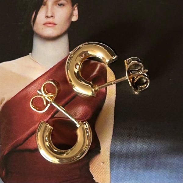 Aro Mini Chunky 1 cm Gold Colección Gold Addict