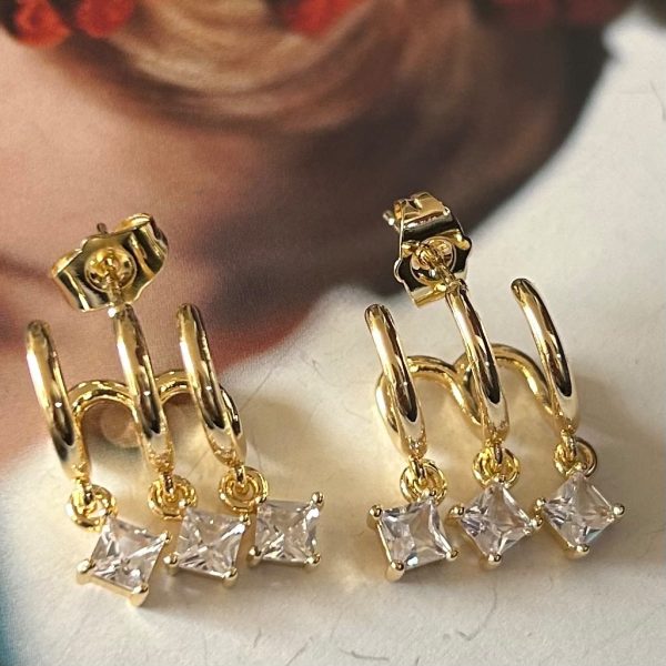 Aro Fran Cristal 2 cm Gold Colección Gold Addict