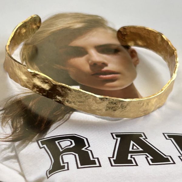 Pulsera Esclava Rústica Gold 24K Colección Gold Addict