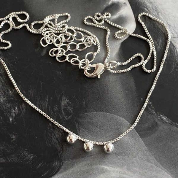 Collar Ana María Silver 40cm + alargue Colección Brasil