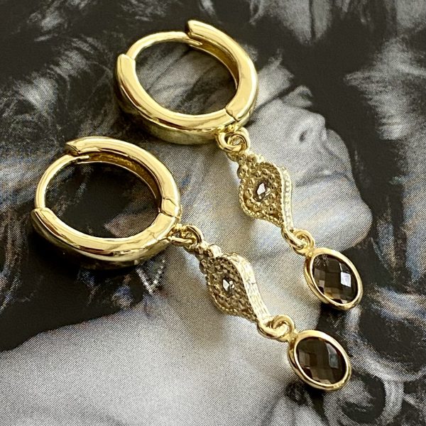 Aro Cristina Cristal Shine Gold 3.2 cm Colección Boutique