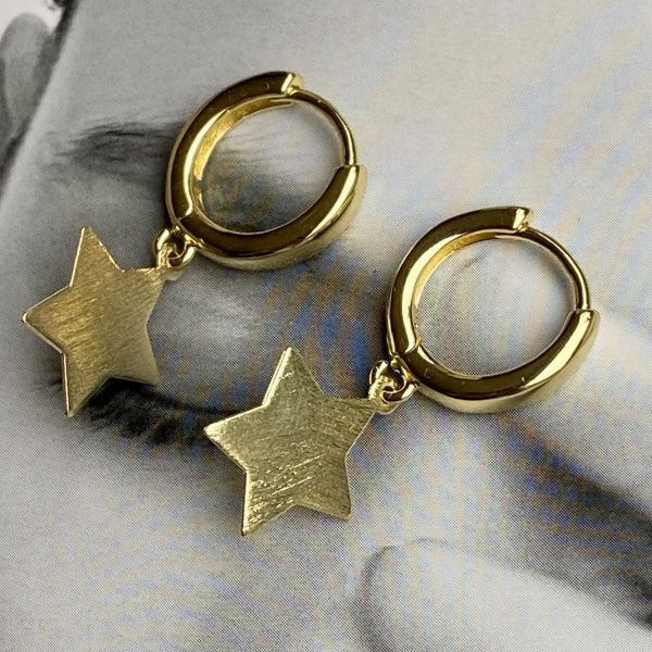 Aros Star 3 cm Gold Colección Boutique