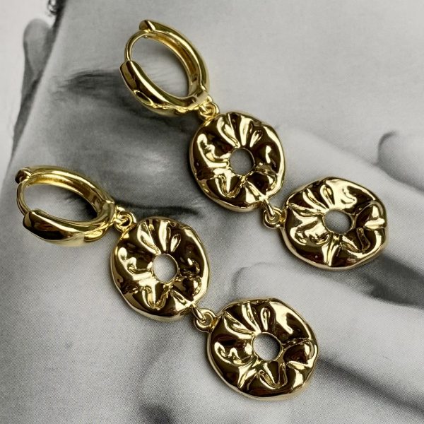 Aro Colgante Rustic 5 cm Gold Colección Boutique