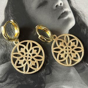 Aritos Mandala 4.5 cm Gold Colección Gold Addict