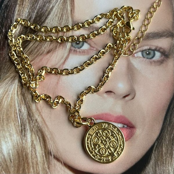 Collar San Benito Reversible 45 cm + Alargue Gold Colección Gold Addict