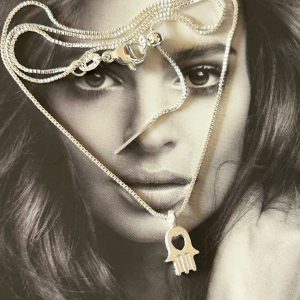 Collar Amuleto Manito Hamsa 45cm ajustable Silver Colección Gold Addict