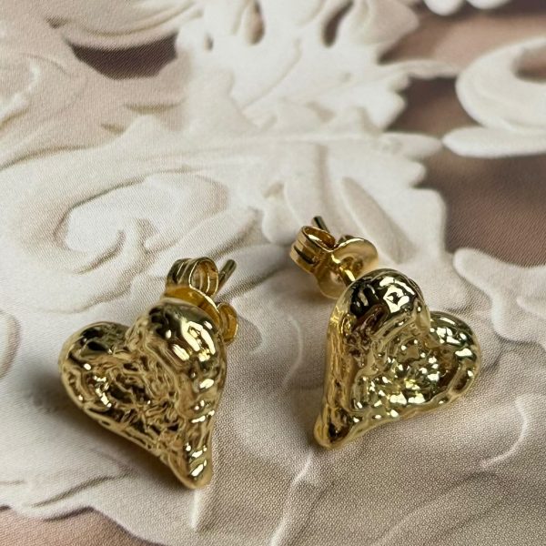 Aro Corazón Rústico Gold 1.2 cm Colección Gold Addict