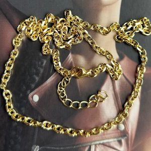 770d1597-b490-4ff2-ad2a-c6230629f1f4 Collar Cadena Textura 45 cm + Alargue Gold Colección Gold Addict