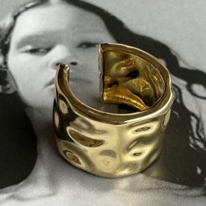 Anillo Textura Gold Ajustable Colección Gold Addict