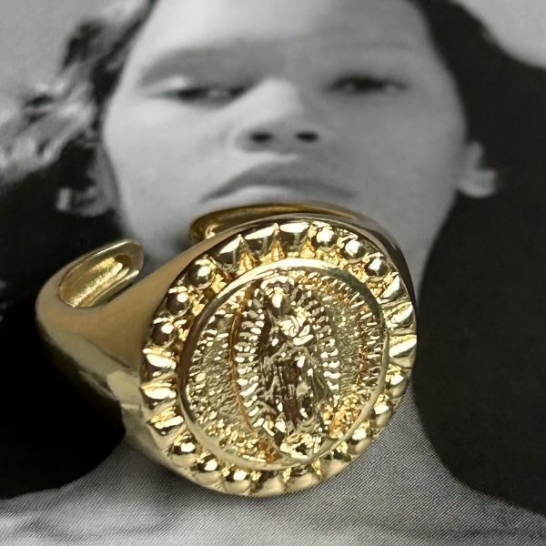 Anillo Virgencita Gold Ajustable Colección Gold Addict