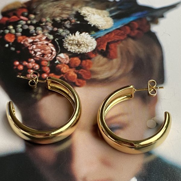 Aros Roma 3 cm Gold Colección Gold Addict