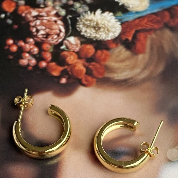 Aros Roma Petit 1.7 cm Gold Colección Gold Addict