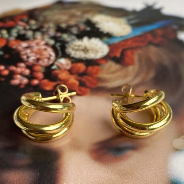 Aro Triple 1.6 cm Gold Colección Gold Addict