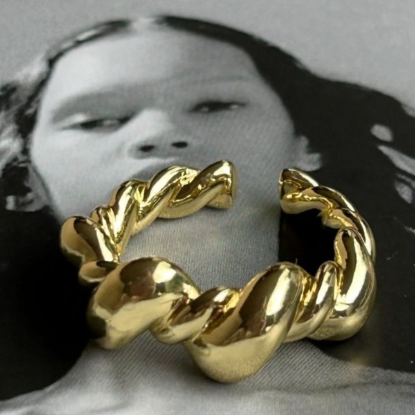 Anillo Trenza Gold Ajustable Colección Gold Addict